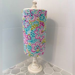Fabric covered headband holder and storage container